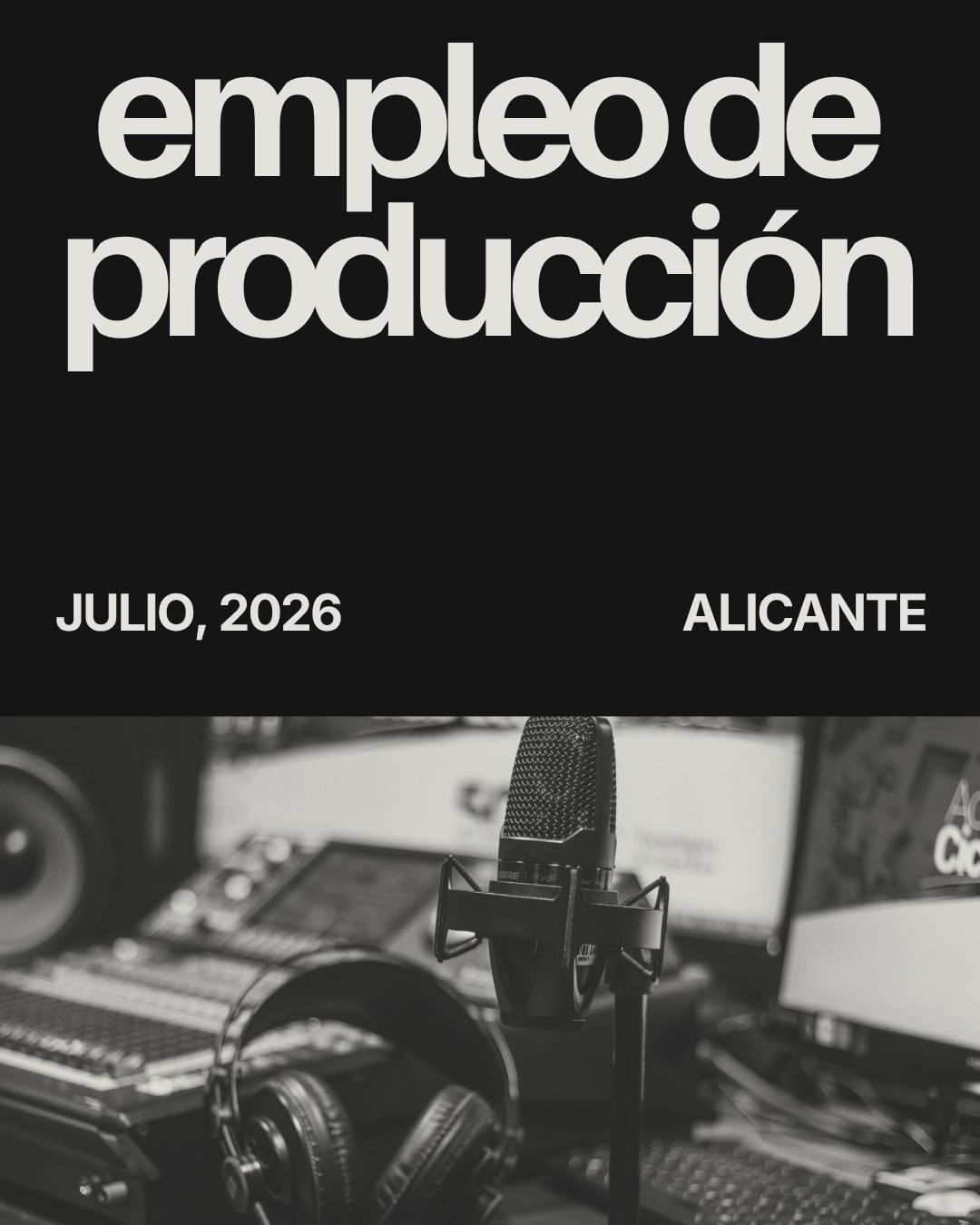 Ofertas de empleo audiovisual en Alicante (julio 2026)